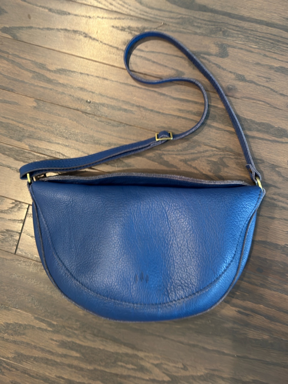 Portland Leather Large Koala Sling in Molina Blue Pebbled Leather